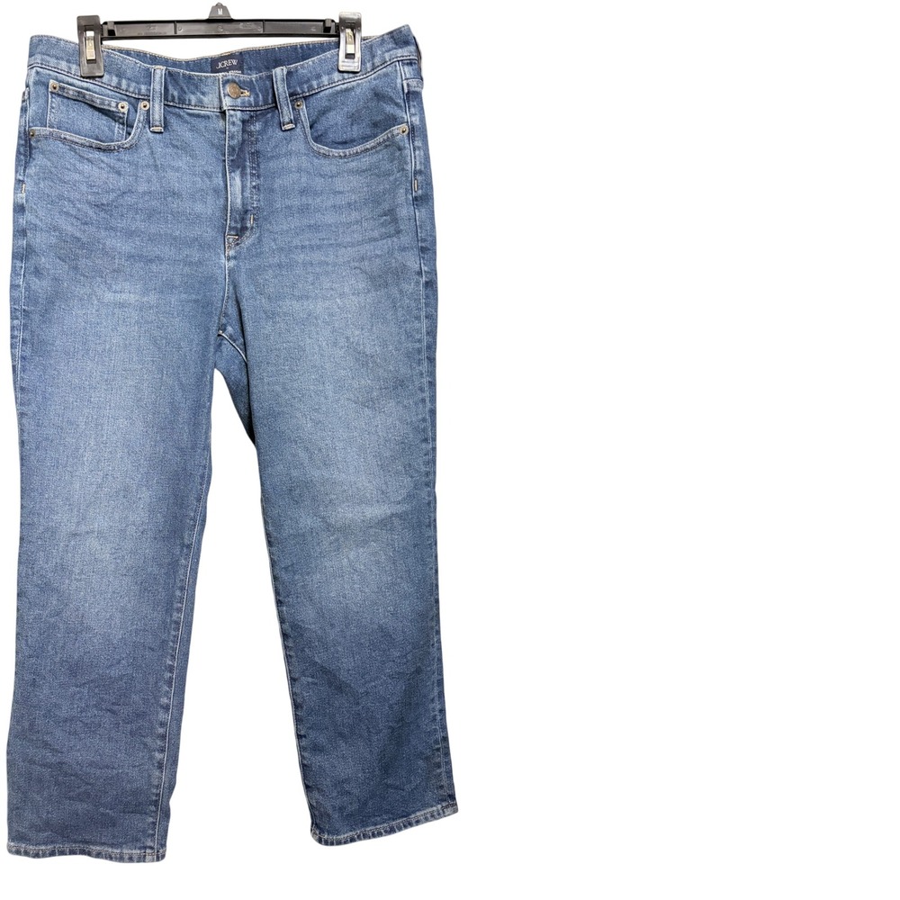 J.Crew Essential Straight Jeans 30P Medium Wash Re-Imagined Denim Petite
